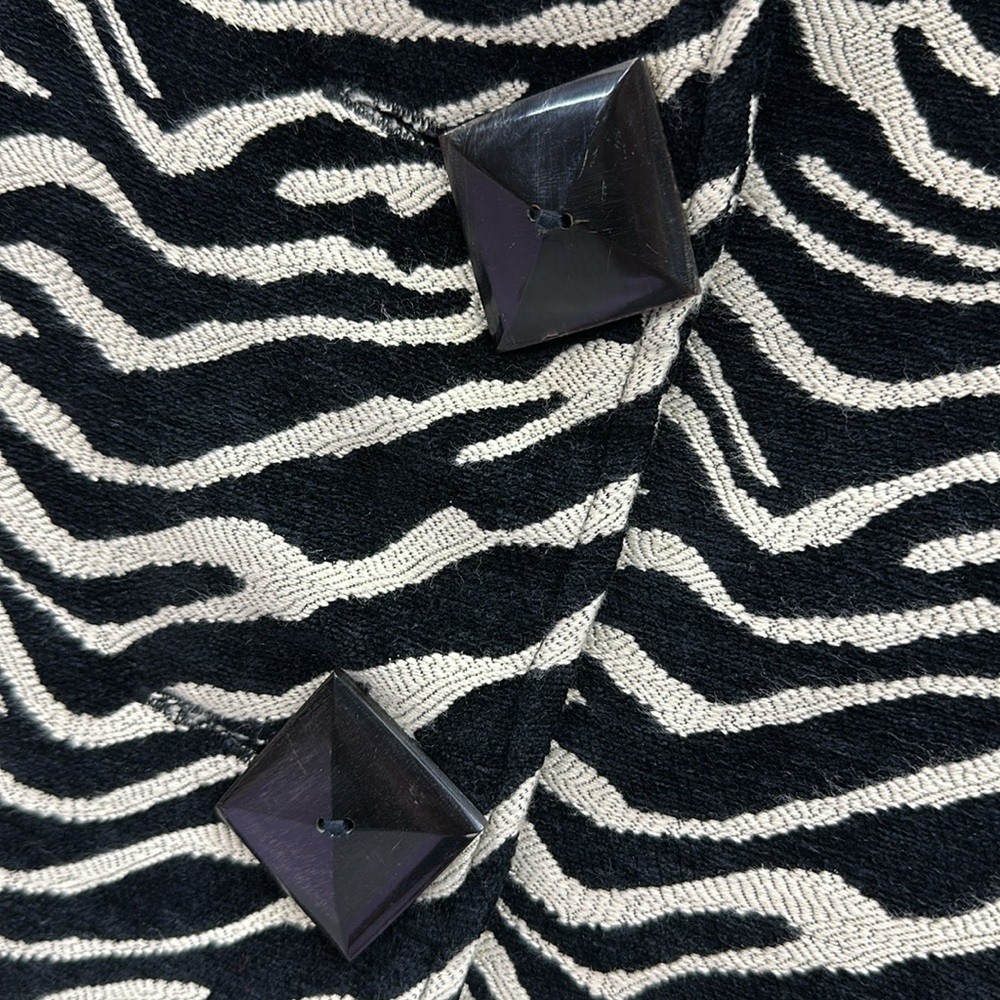 Vintage Painted Pony Zebra Animal Print Collared Button Up Jacket Womens Small - Picture 9 of 12